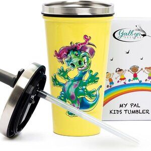NEW Galbyn Designs Stainless Steel 16 Ounce Tumbler Fang The Friendly Monster